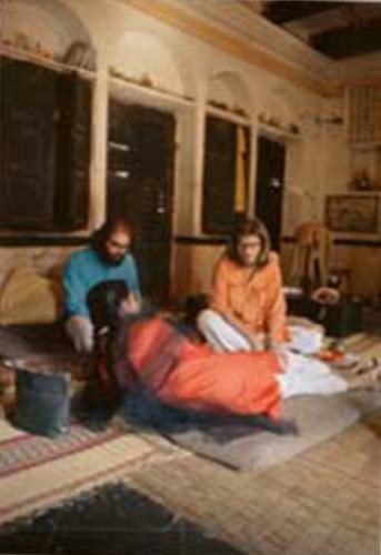 Allen, Peter & Manjula in Benares room